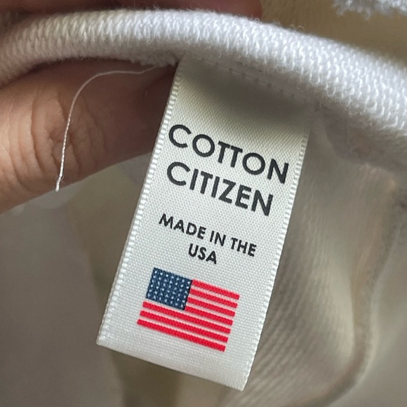 NWT Cotton Citizen 100% Cotton White Cropped Hoodie Size XS - Picture 6 of 10